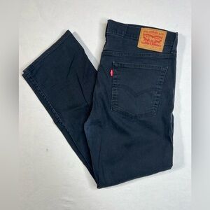 Levi’s 513 Men’s Black Slim Straight Denim Jeans 36 x 30